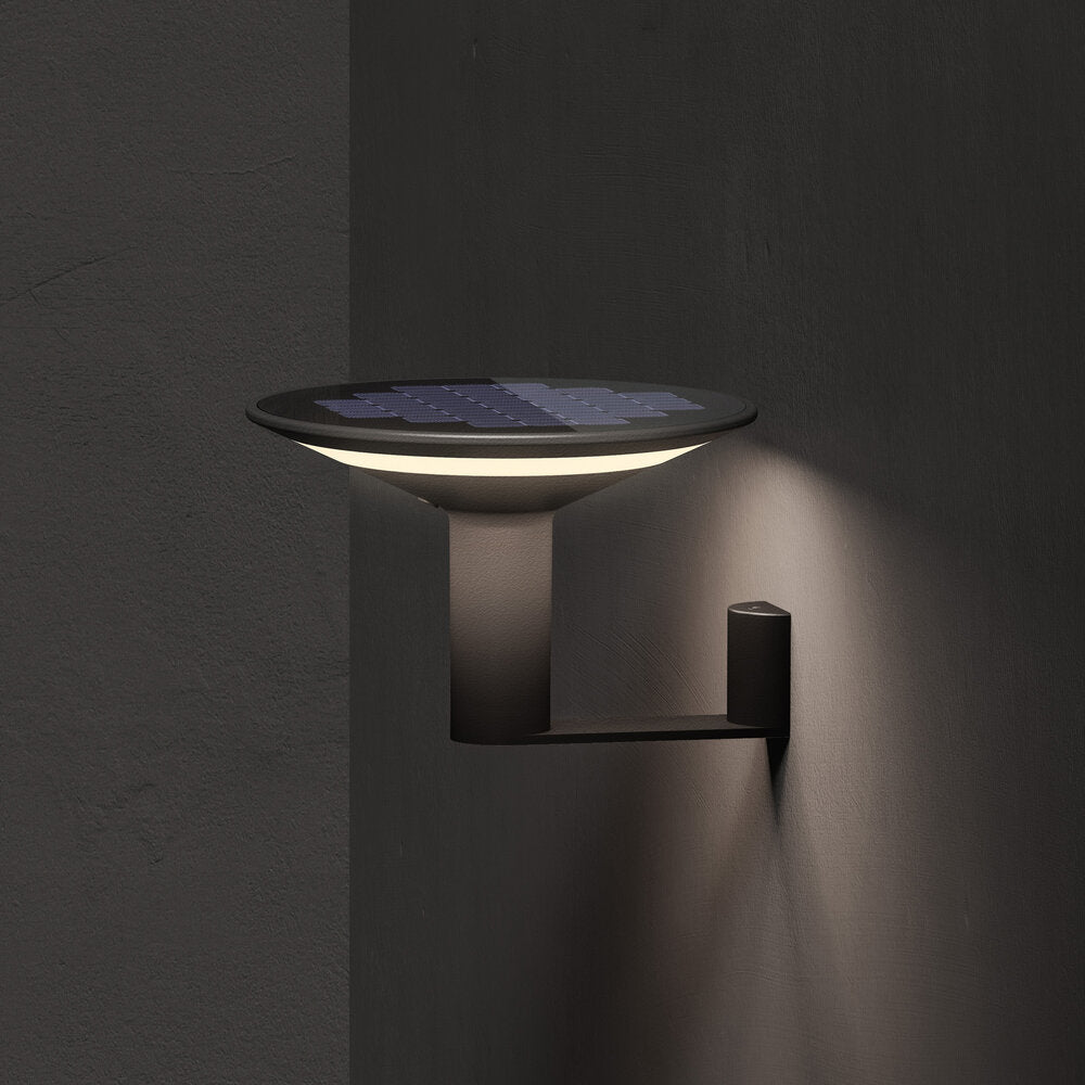 Klewe Keope Wall Akku-Solarleuchte 135mm anthrazit