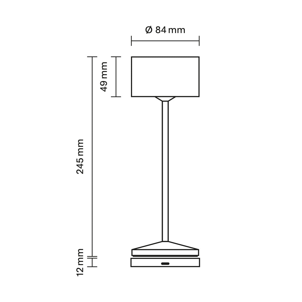 Akku-Tischleuchte Veluna 245mm dünenbeige Remote dünenbeige