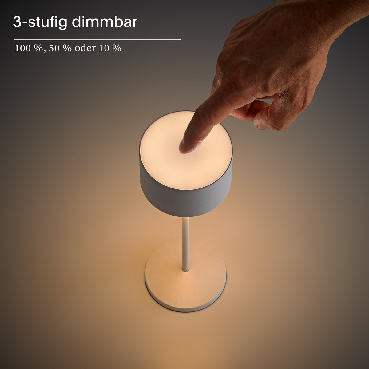 Akku-Tischleuchte Veluna 245mm dünenbeige Remote dünenbeige