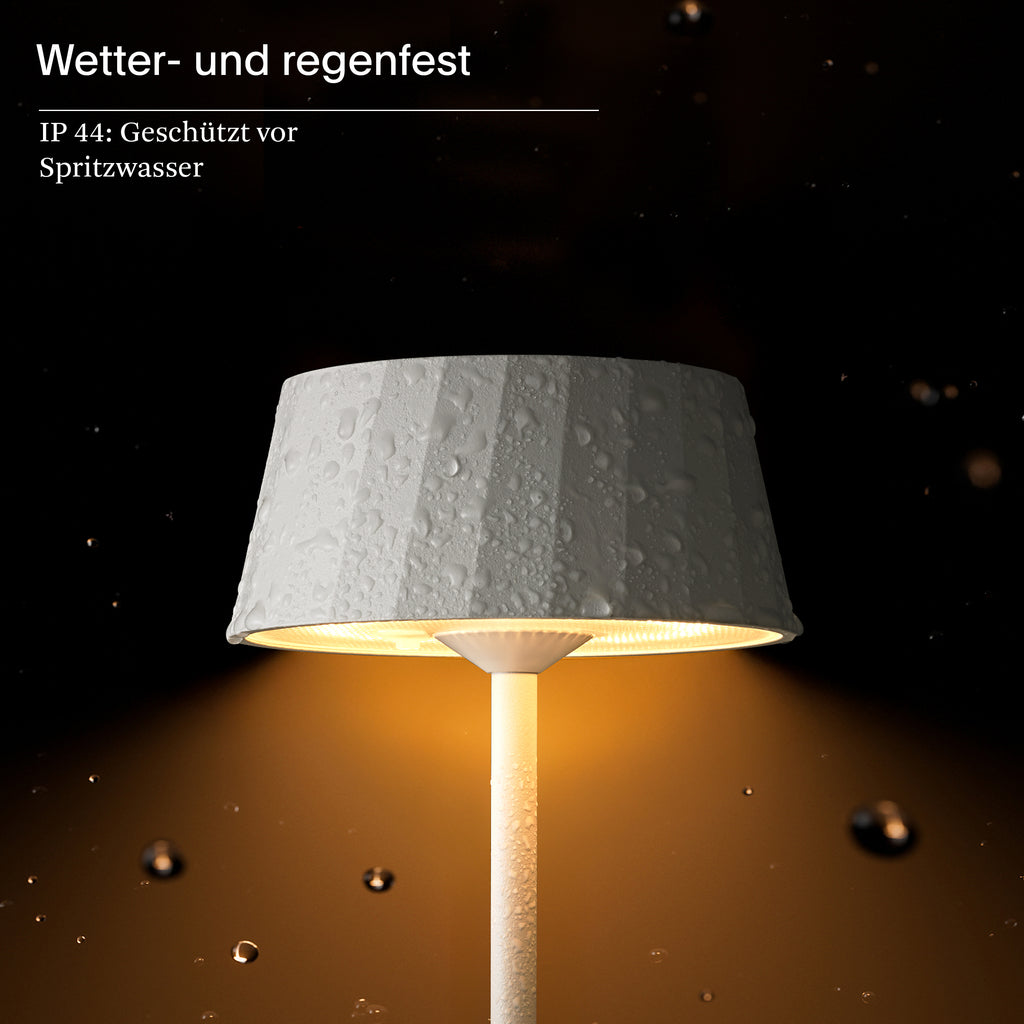 Akku-Tischleuchte Facetta 222mm dünenbeige 3er Set Remote dünenbeige