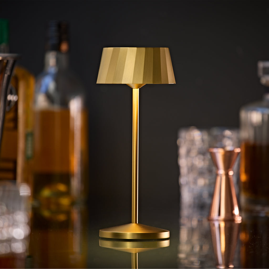 Akku-Tischleuchte Facetta 222mm goldfarben goldfarben