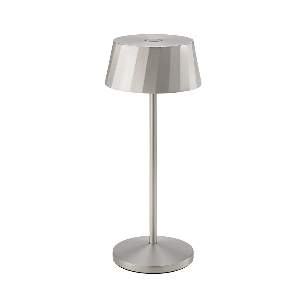 Akku-Tischleuchte Facetta 222mm silberfarben silberfarben