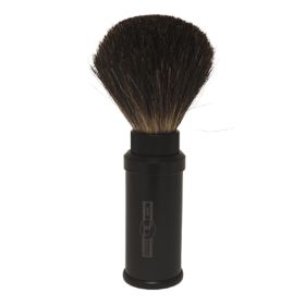 Reiserasierpinsel Dachshaar, Griff matt-schwarz schwarz