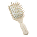 Small Rectangular Travel Pneumatic Brush With Wooden Pins