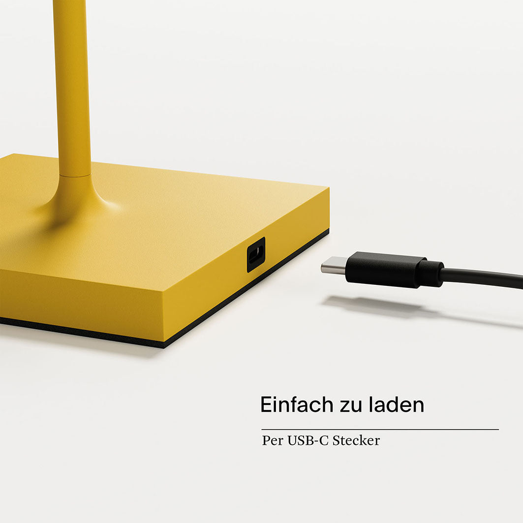 Doppelpack Nuindie Tischleuchte 2x Nuindie USB-C 380mm sonnengelb sonnengelb