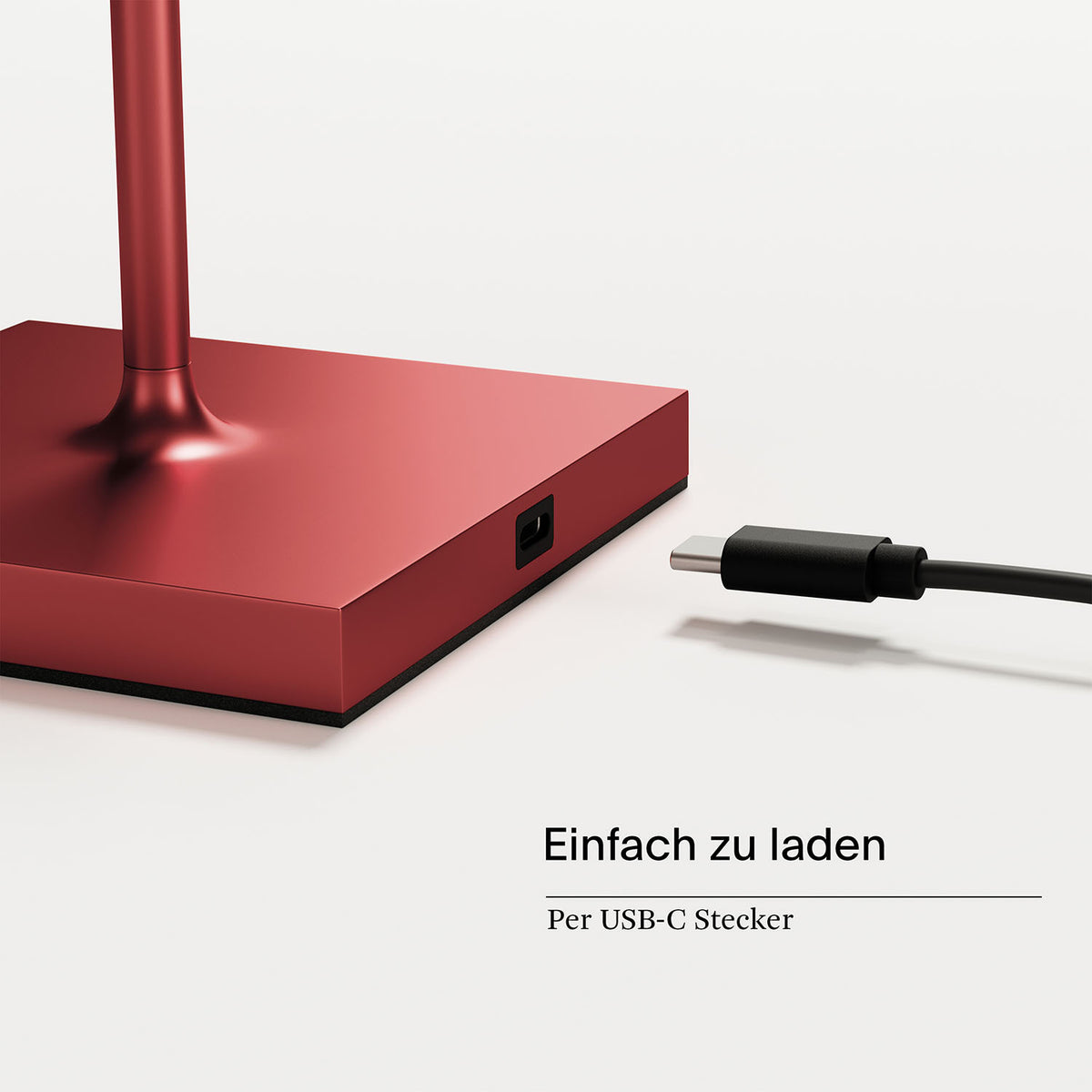 Gastropack Nuindie mini Tischleuchte 6x Nuindie USB-C 250mm kirschrot kirschrot