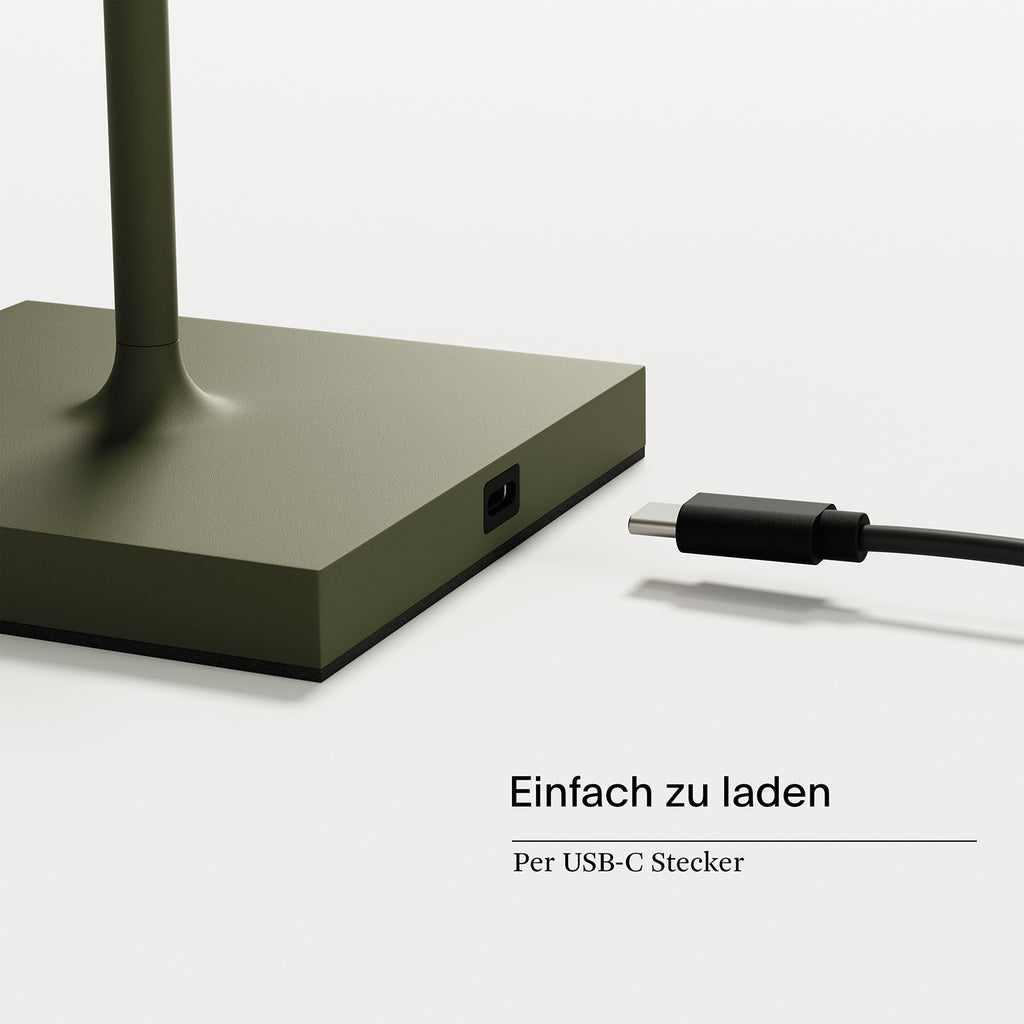 Doppelpack Nuindie Tischleuchte 2x Nuindie USB-C 380mm tannengrün tannengrün