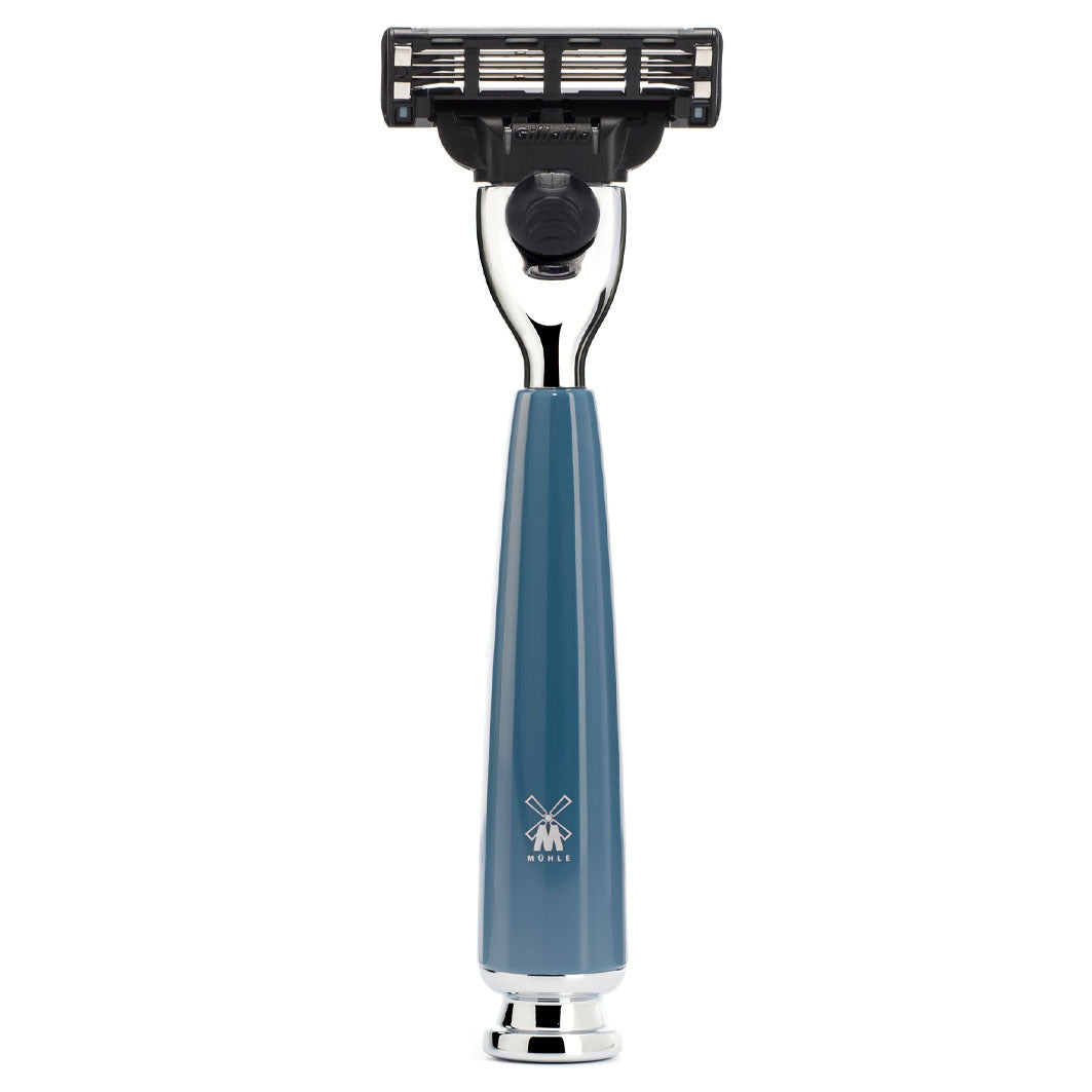 RYTMO 3-Klingen-Rasierer, Gillette® Mach3®, Griffmaterial Edelharz, petrol