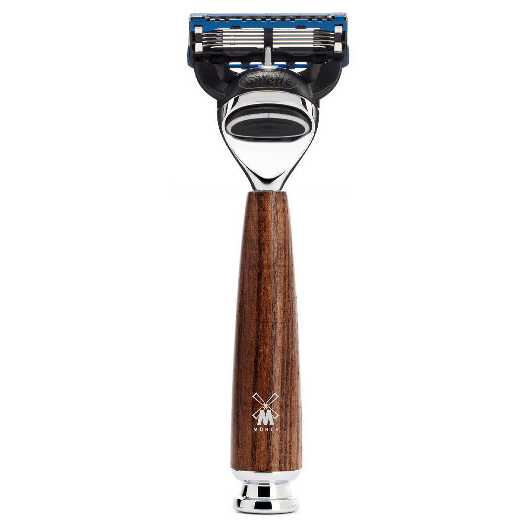 RYTMO 5-Klingen-Rasierer, Gillette® Fusion™, Griffmaterial Esche gedämpft