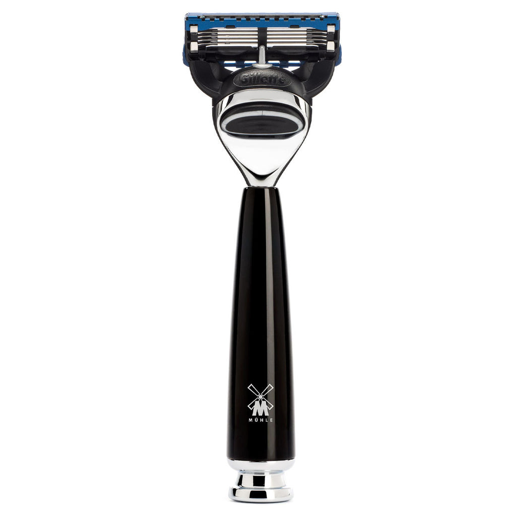 RYTMO 5-Klingen-Rasierer, Gillette® Fusion™, Griffmaterial Edelharz, schwarz