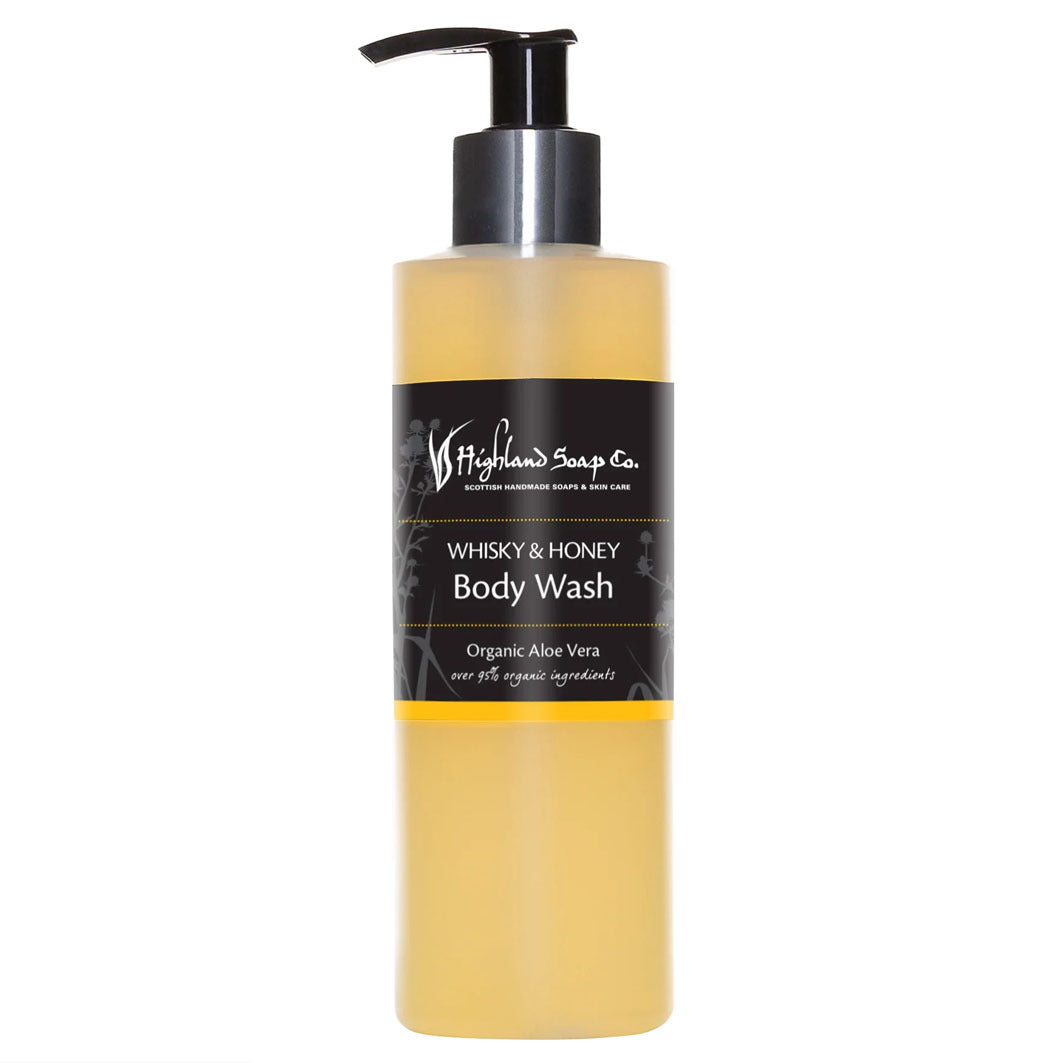Organic Duschgel Whisky & Honey im Bio Pumpspender auf Zuckerrohrbasis hergestellt 250 ml