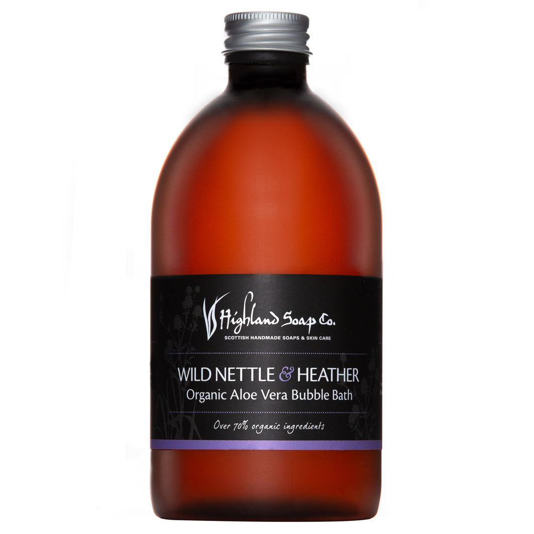 Organic Bubble Bath Wild Nettle & Heather  500ml
