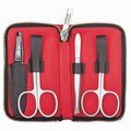 Manicure Rv-Etui Inox 4-Tlg Schwarz/Rot Serie "Colorado", 4-Tlg