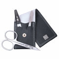 Manicure Taschenetui Inox Schwarz/Weiß Serie "Colorado", 3-Tlg