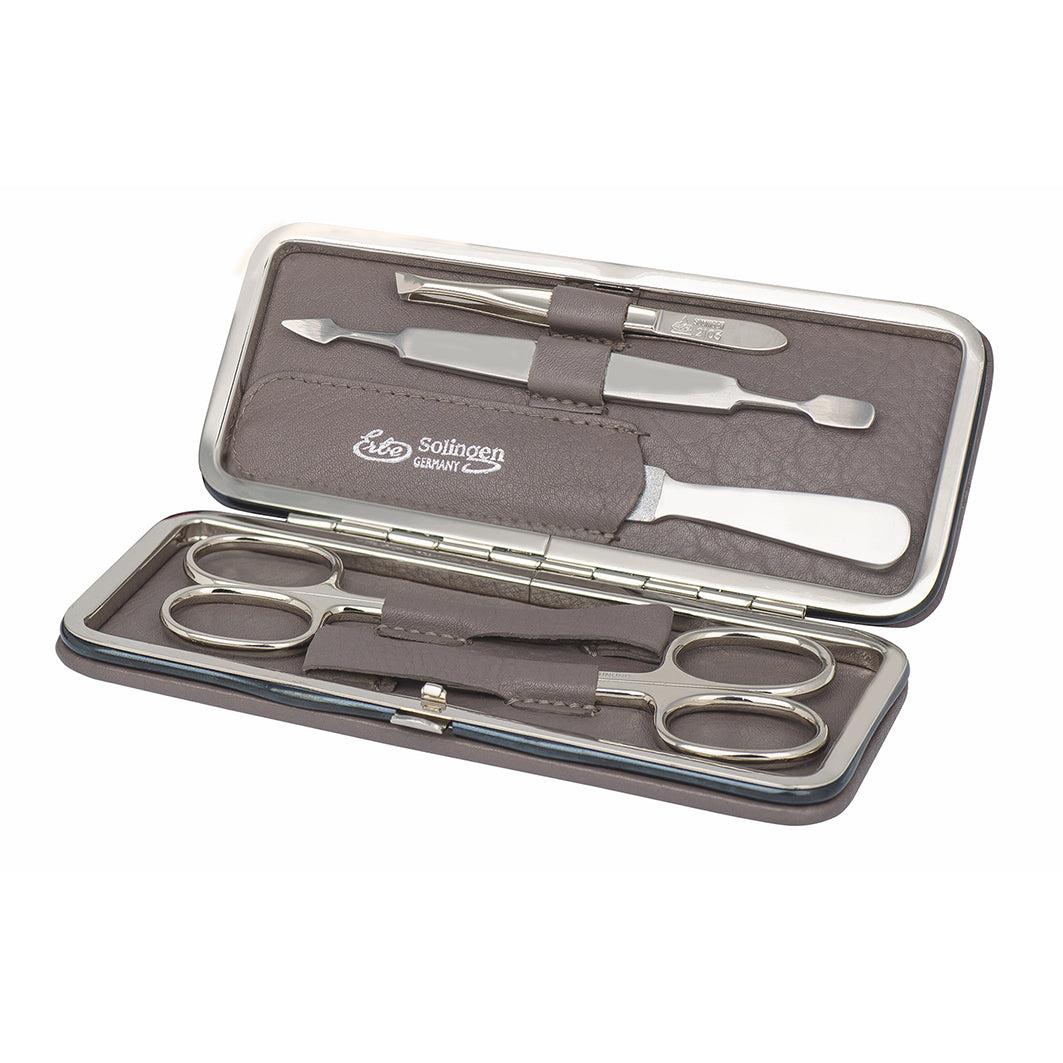 Manicure Bügeletui Grau, 5-Tlg