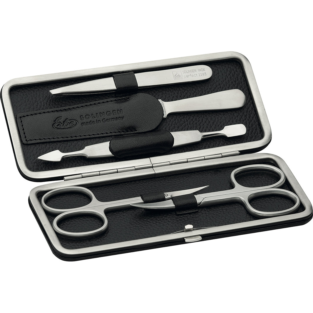 Manicure-Bügeletui Black Mamba Inox 5-Tlg