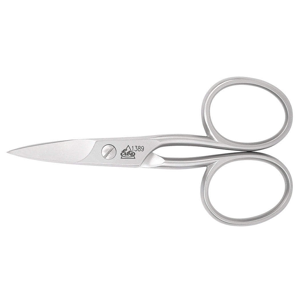 Nagelschere "Premium" 9cm Inox, Mikrozahnung, Runder Halm, Eingeschliffen