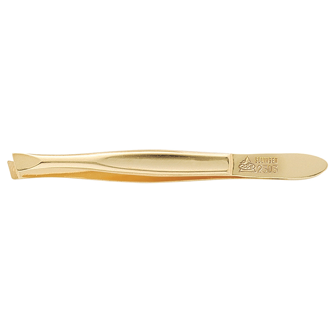 Pinzette schräg 8cm 1/1 vergoldet