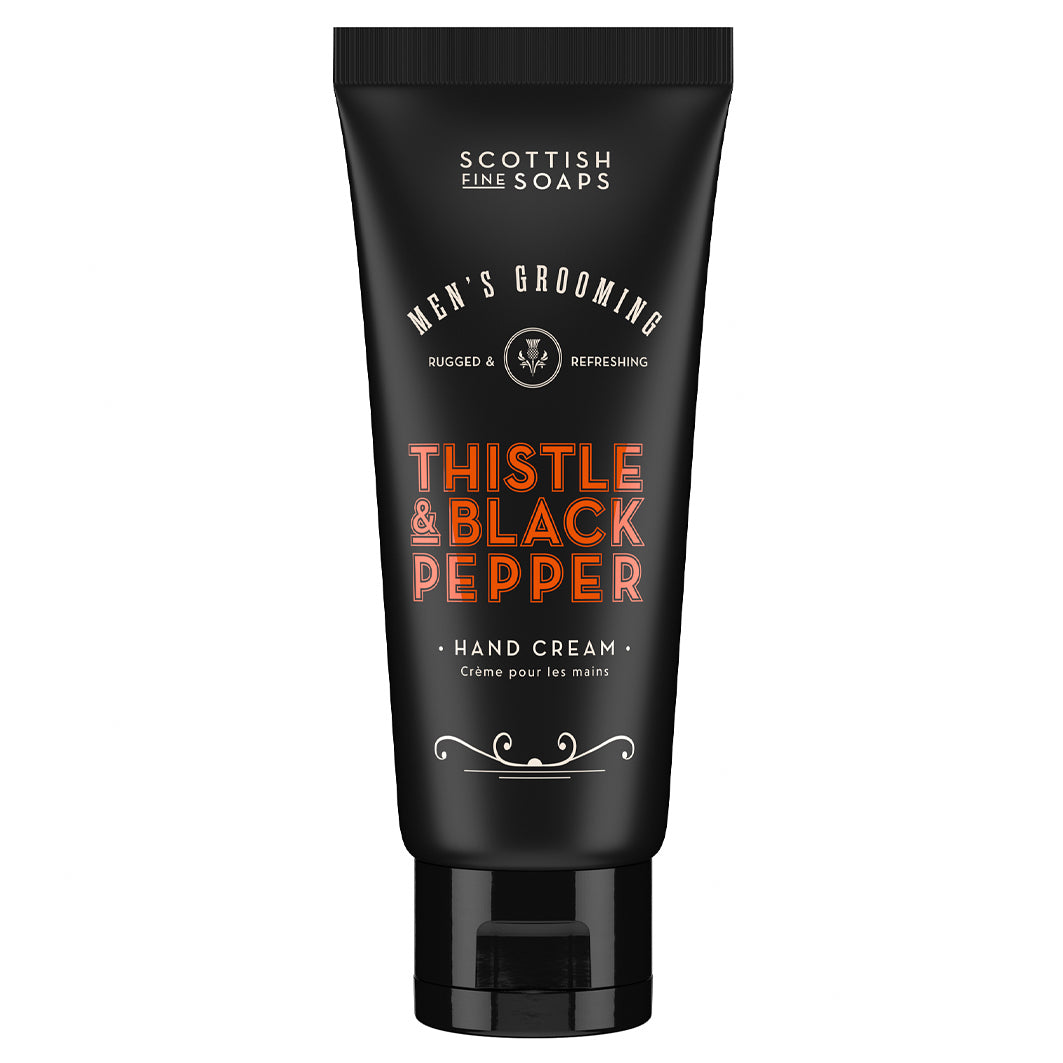 Men's Grooming Thistle & Black Pepper Hand Cream 100ml Tube