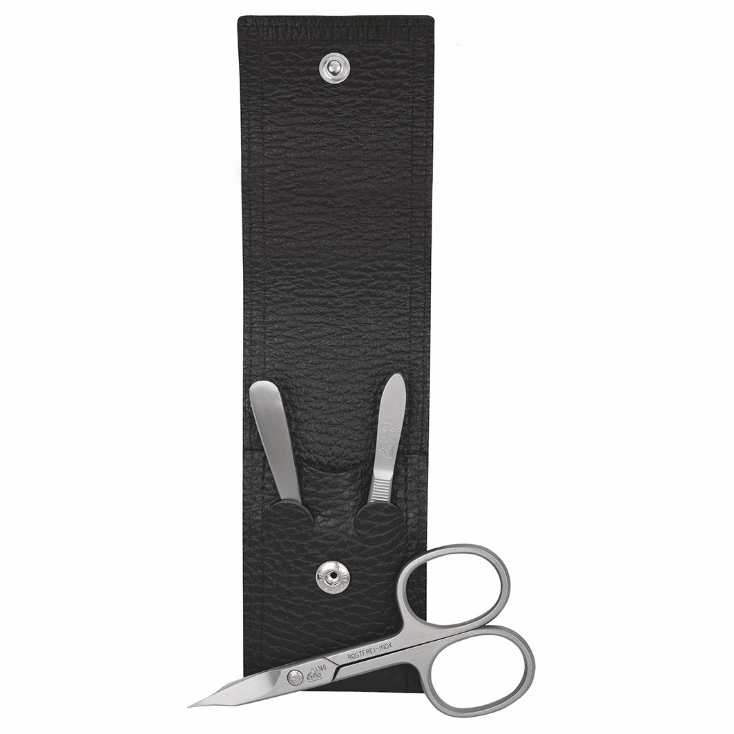 Manicure Taschenetui Inox Schwarz Serie "Piemont"