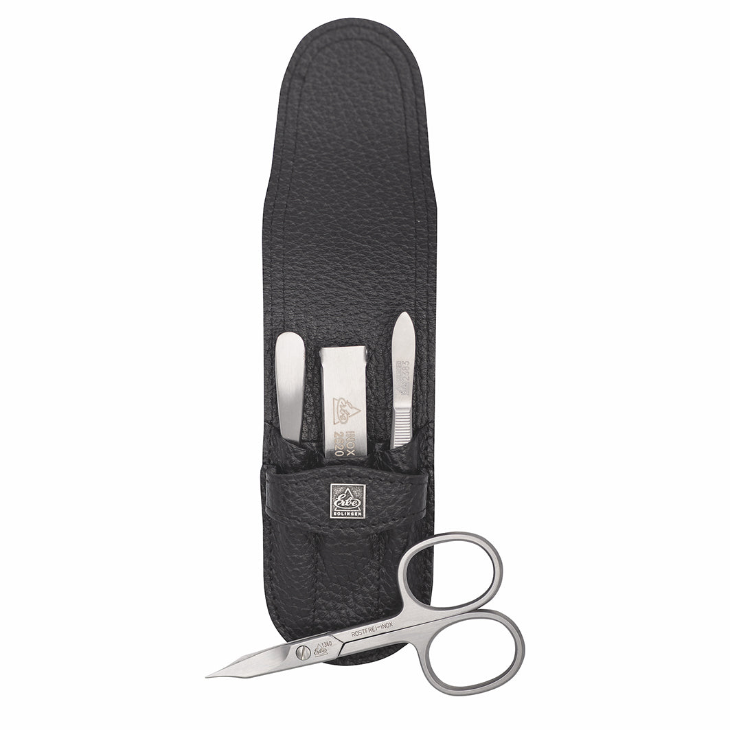 Manicure Stecketui Inox Schwarz Nagelschere & Knipser, Serie "Piemont"