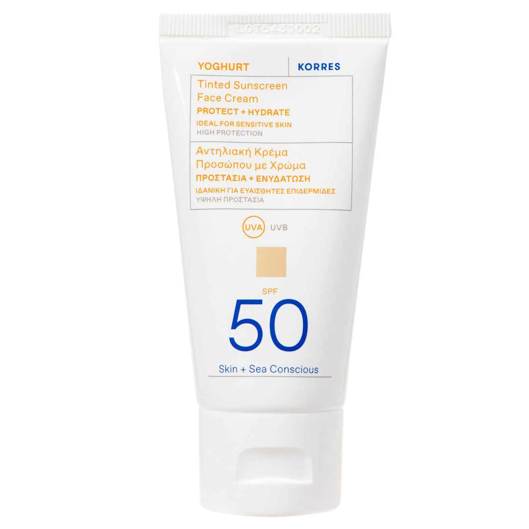 YOGHURT Getönte Sonnencreme für das Gesicht SPF50