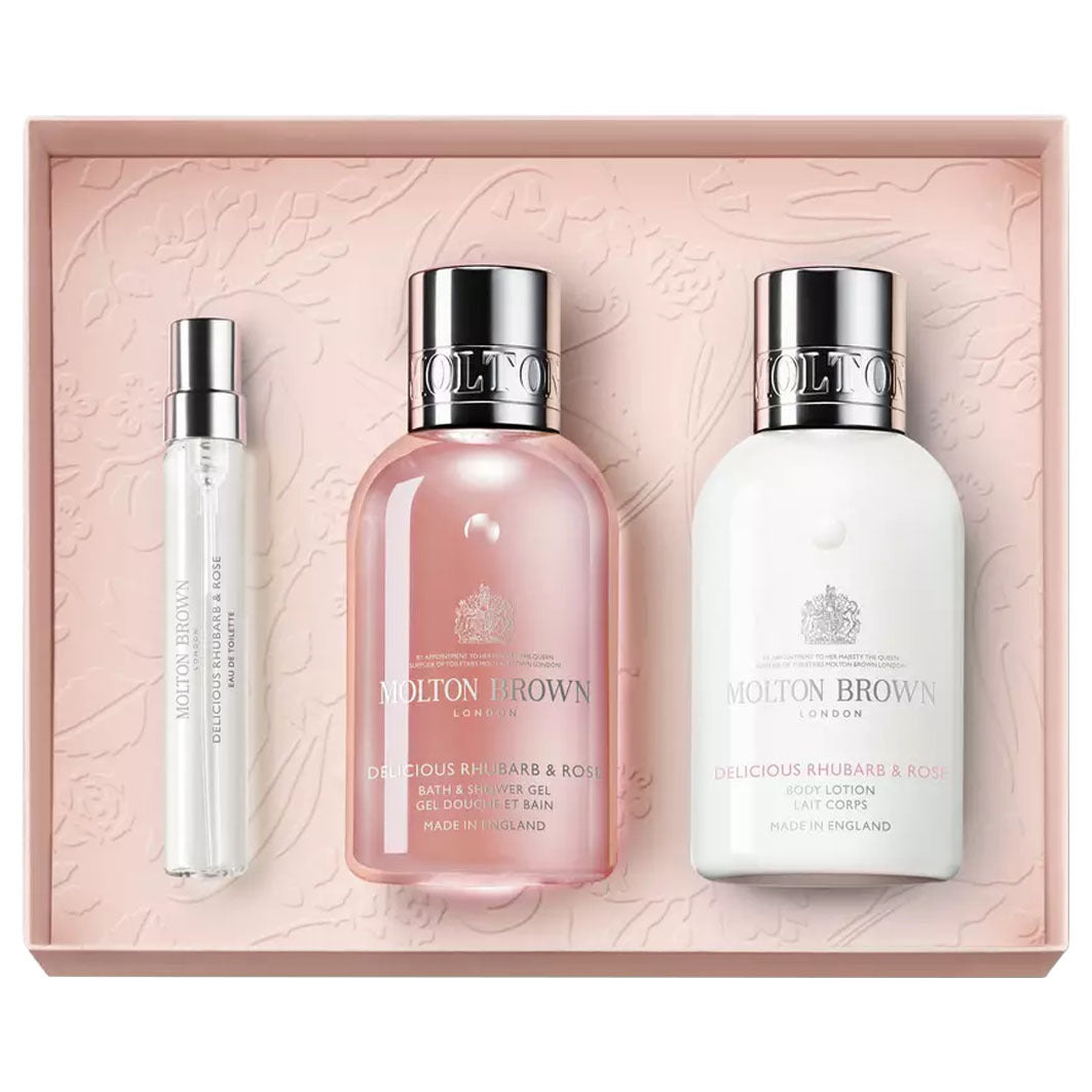 Delicious Rhubarb & Rose Travel Gift Set