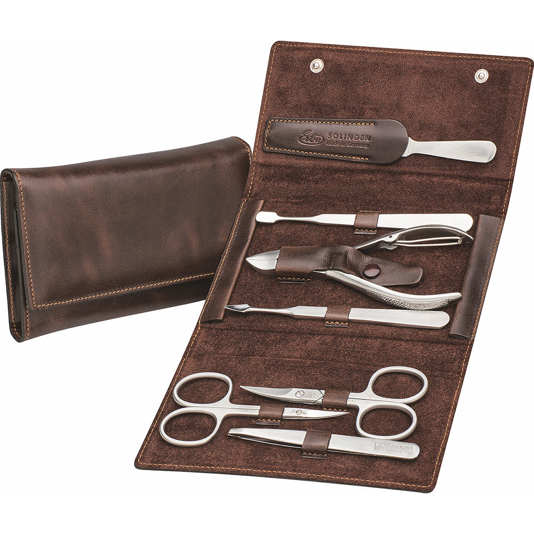 Manicure Dk-Etui Inox 7-Tlg Antik Braun
