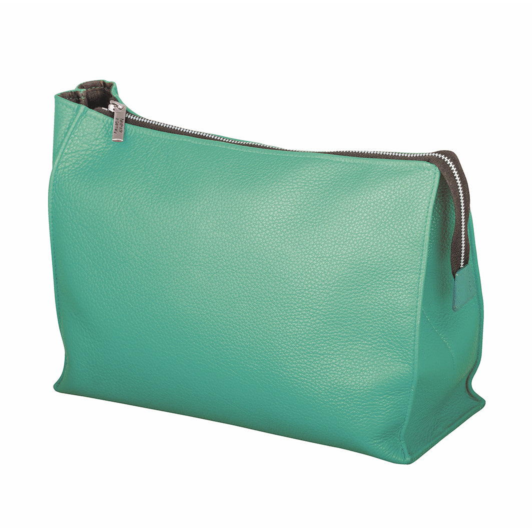Lederkulturtasche Hellgrün