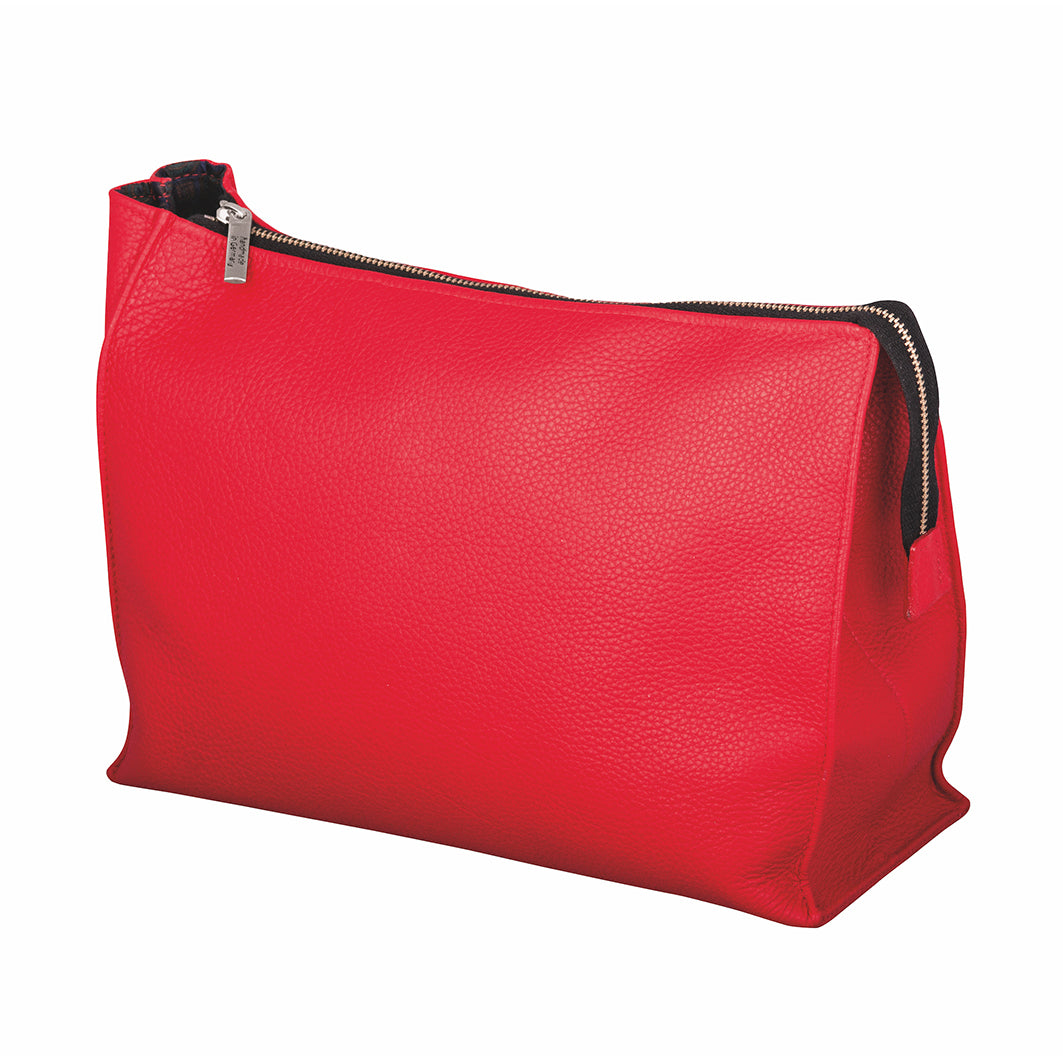 Lederkulturtasche Rot