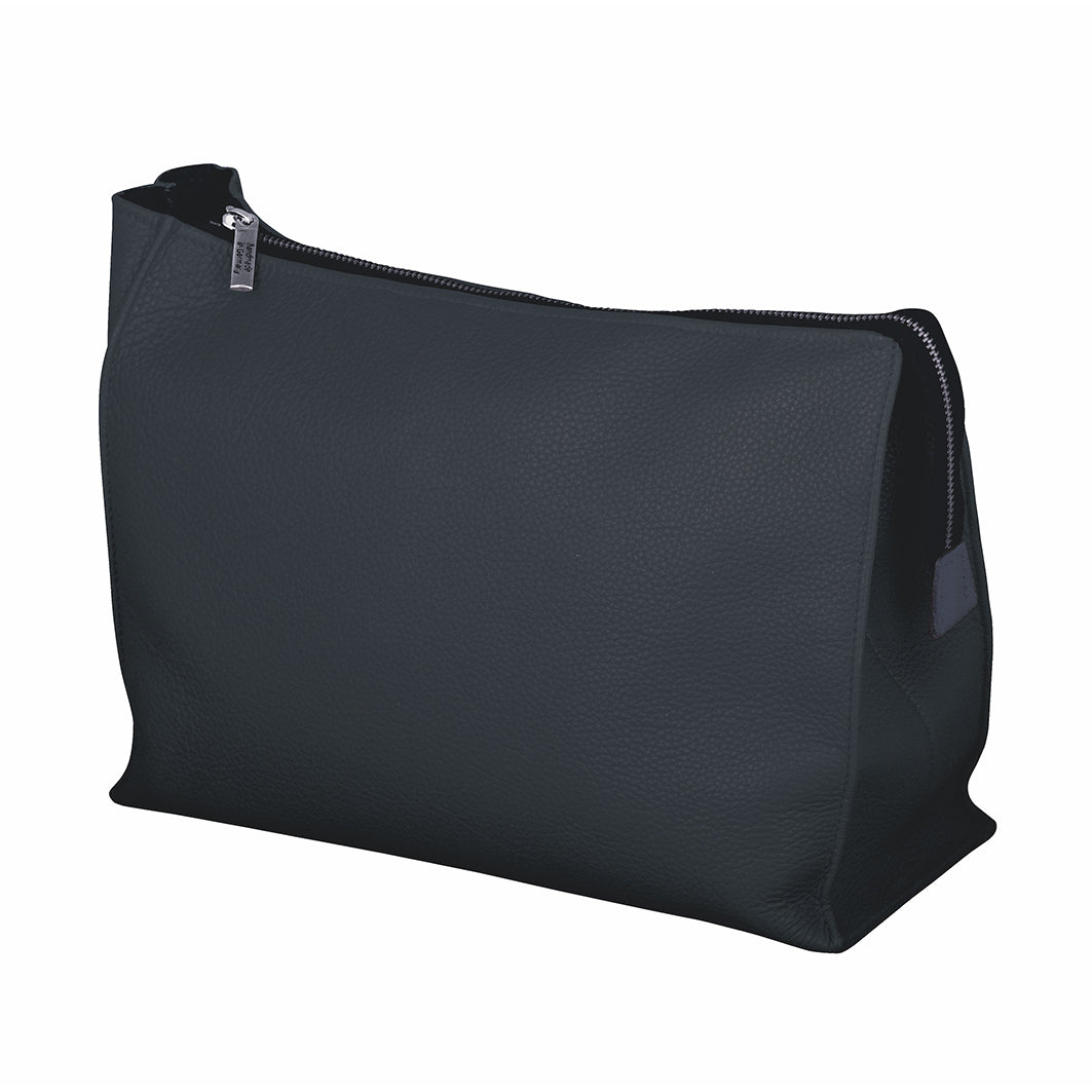 Lederkulturtasche Schwarz