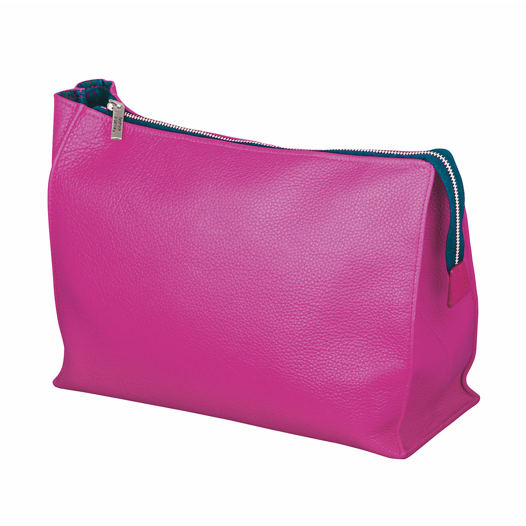 Lederkulturtasche Pink