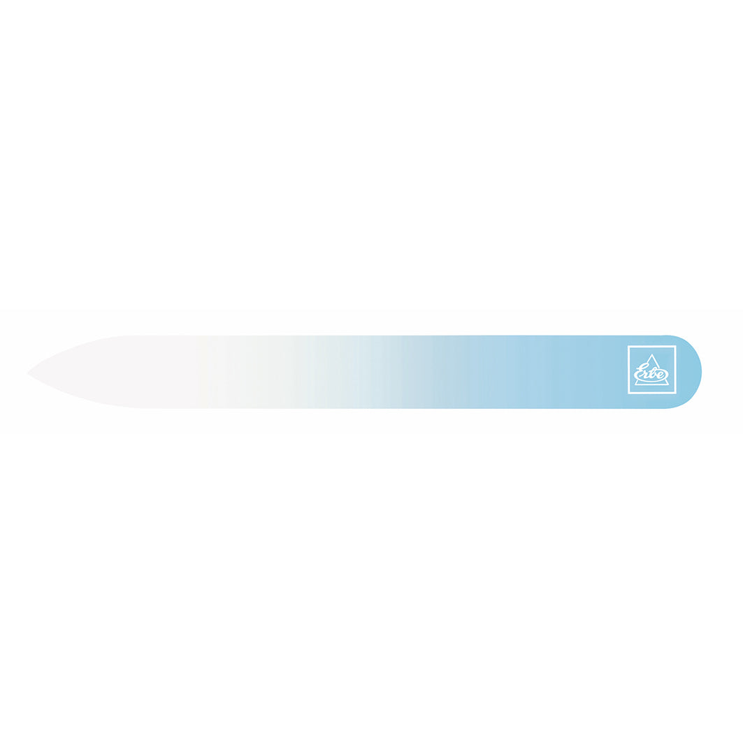 Glasfeile "Soft-Touch Pastell" Blau 90x3mm,Zweiseitig, Box Blau