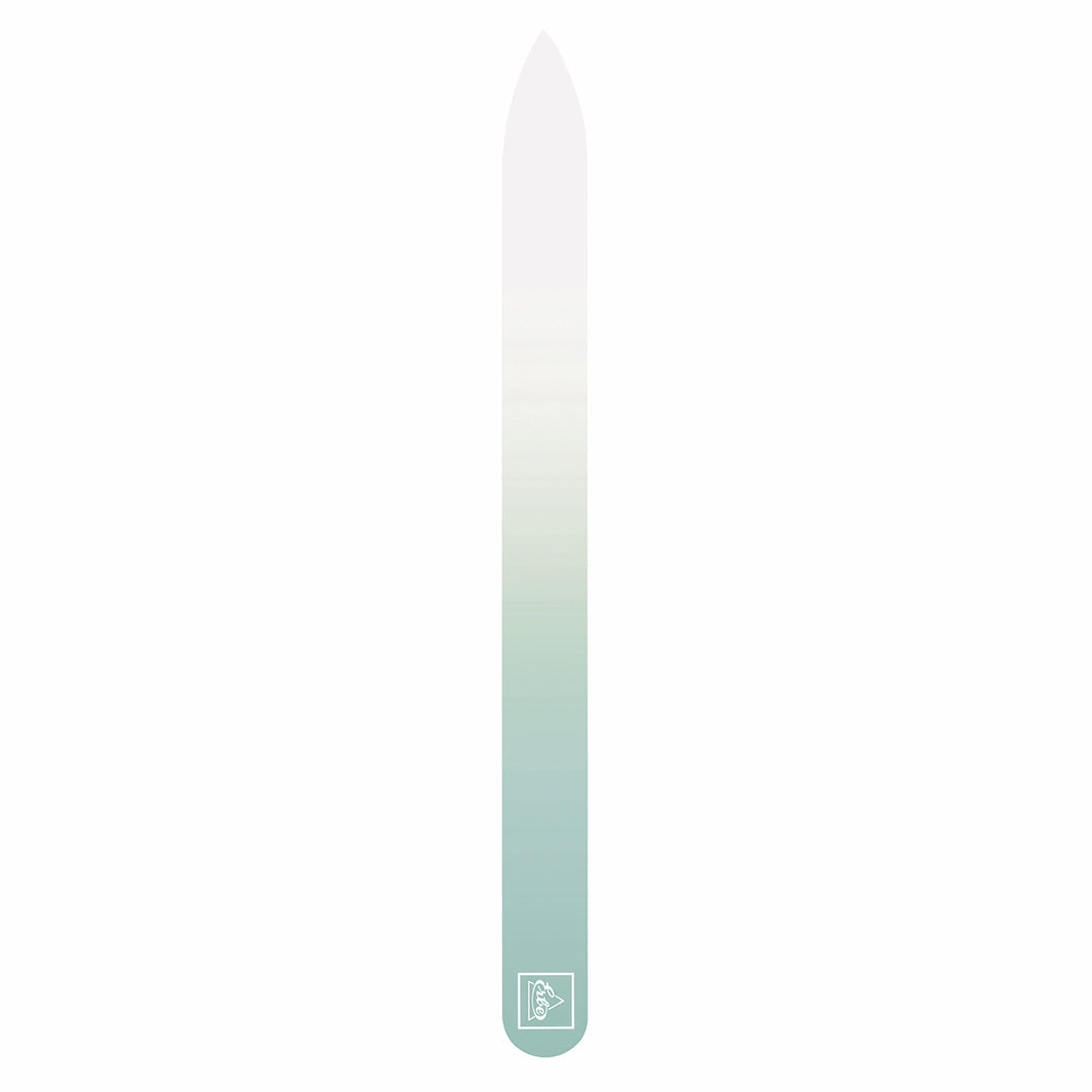 Glasfeile "Soft-Touch Pastell" Grün 140x3mm,Zweiseitig, Box Grün
