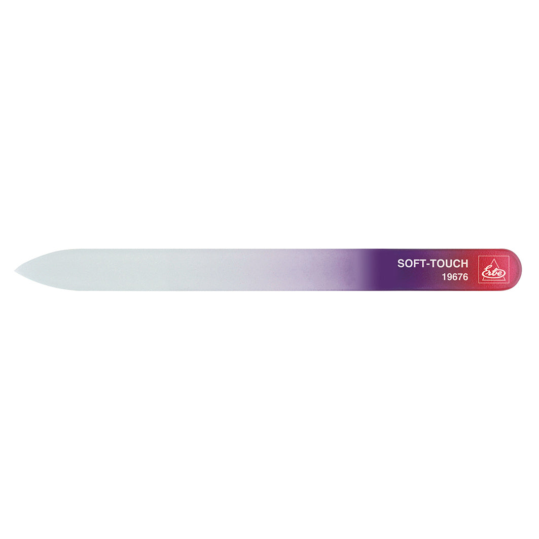 Glasfeile "Soft-Touch Color" Farbe Rot, Weißes Etui