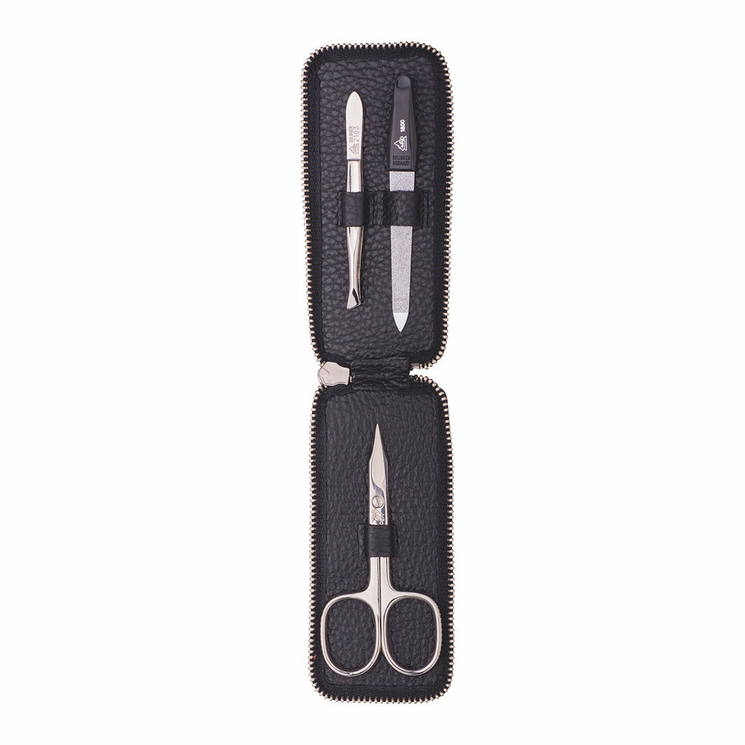 Manicure Rv-Taschenetui Schwarz Serie "Longo"