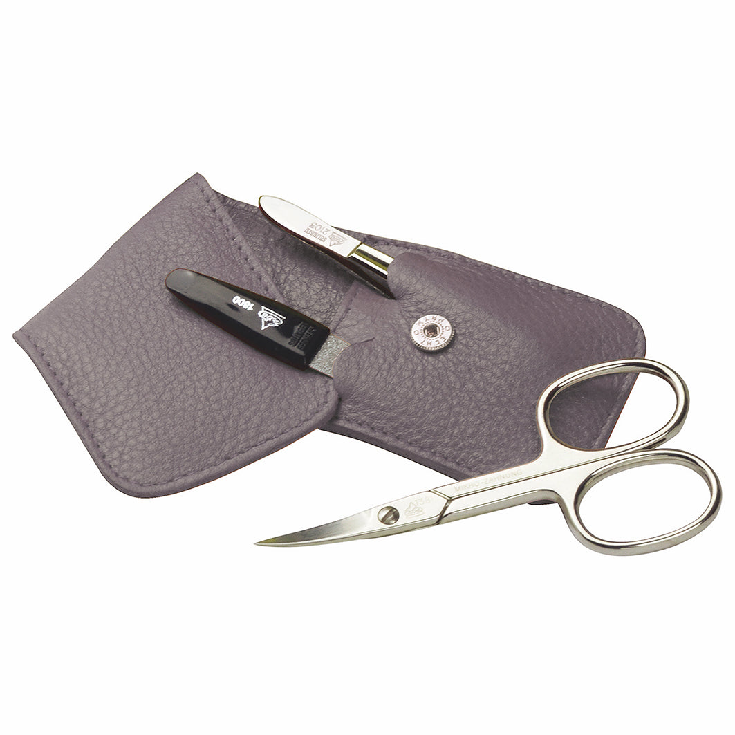 Manicure Taschenetui Grau Blisterverpackung