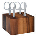 Holzblock 4-Tlg Inox