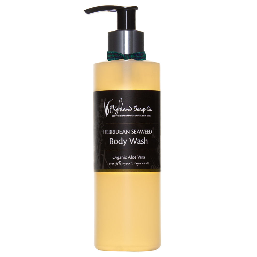 Organic Duschgel Hebridean Seaweed im Bio Pumpspender auf Zuckerrohrbasis hergestellt 250 ml