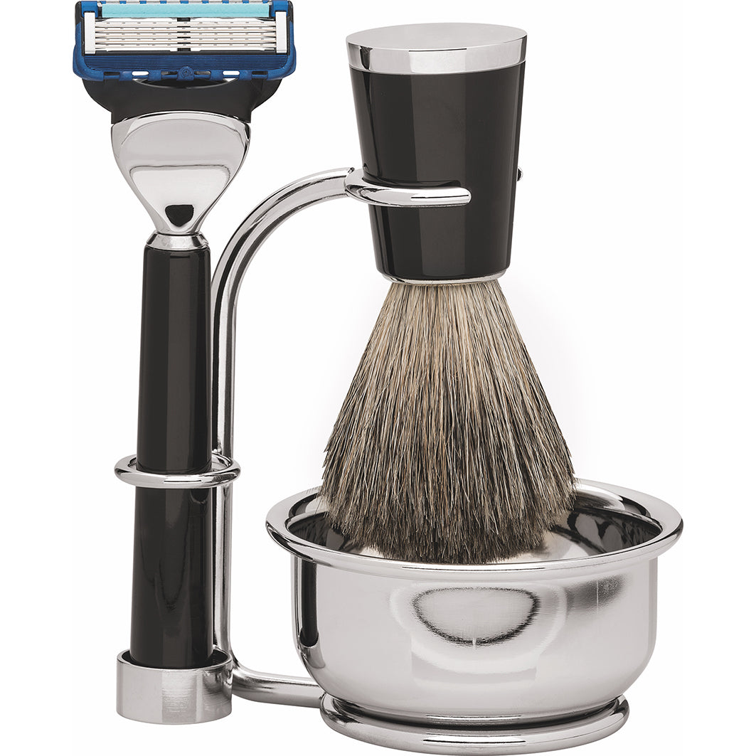 Rasiergarnitur Gillette Fusion 4-Tlg Dachshaar, Schwarz