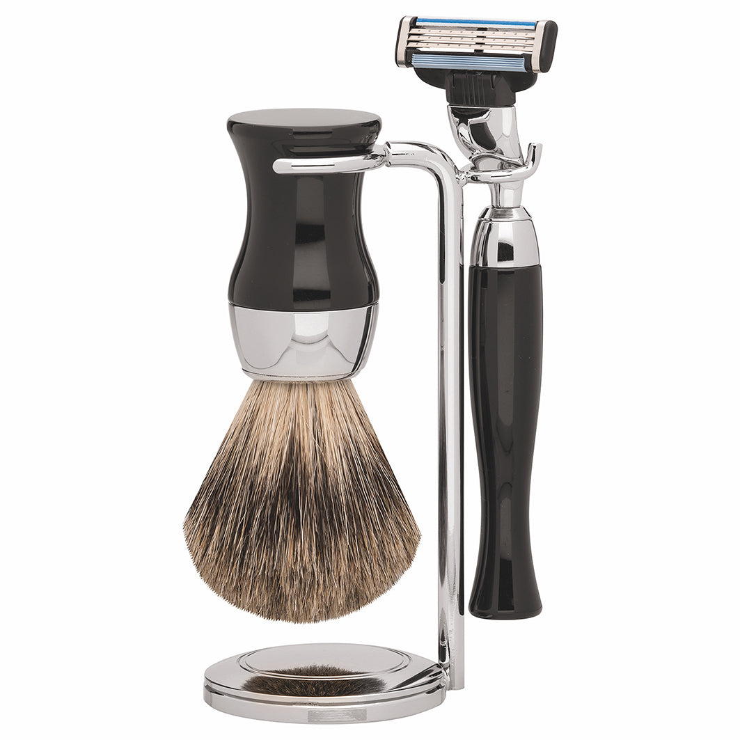Rasiergarnitur Gillette Mach3 3-Tlg Dachshaar, Schwarz