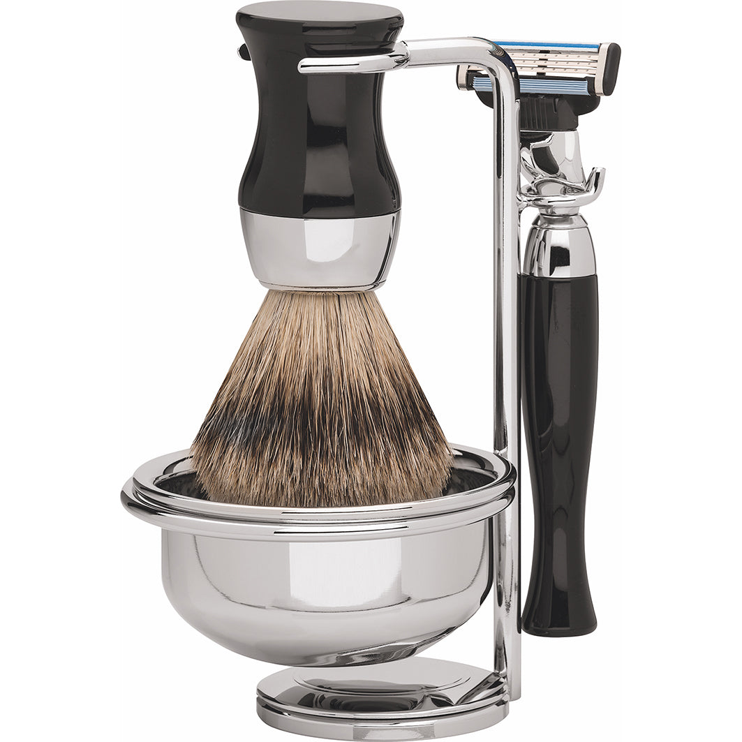 Rasiergarnitur Gillette Mach3 4-Tlg Dachshaar, Schwarz, Sonderpreis