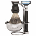 Rasiergarnitur Gillette Mach3 4-Tlg. Pinsel Dachshaar, Schwarz