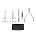 Nagelpflege Set im Nappa Leder Stahlrahmen Etui - (Nagelschere BCI-203, Nagelhautschere BCI-202, Nagelfeile BCI-301, Pinzette MC0405, Nagelhautzange BCI-102)