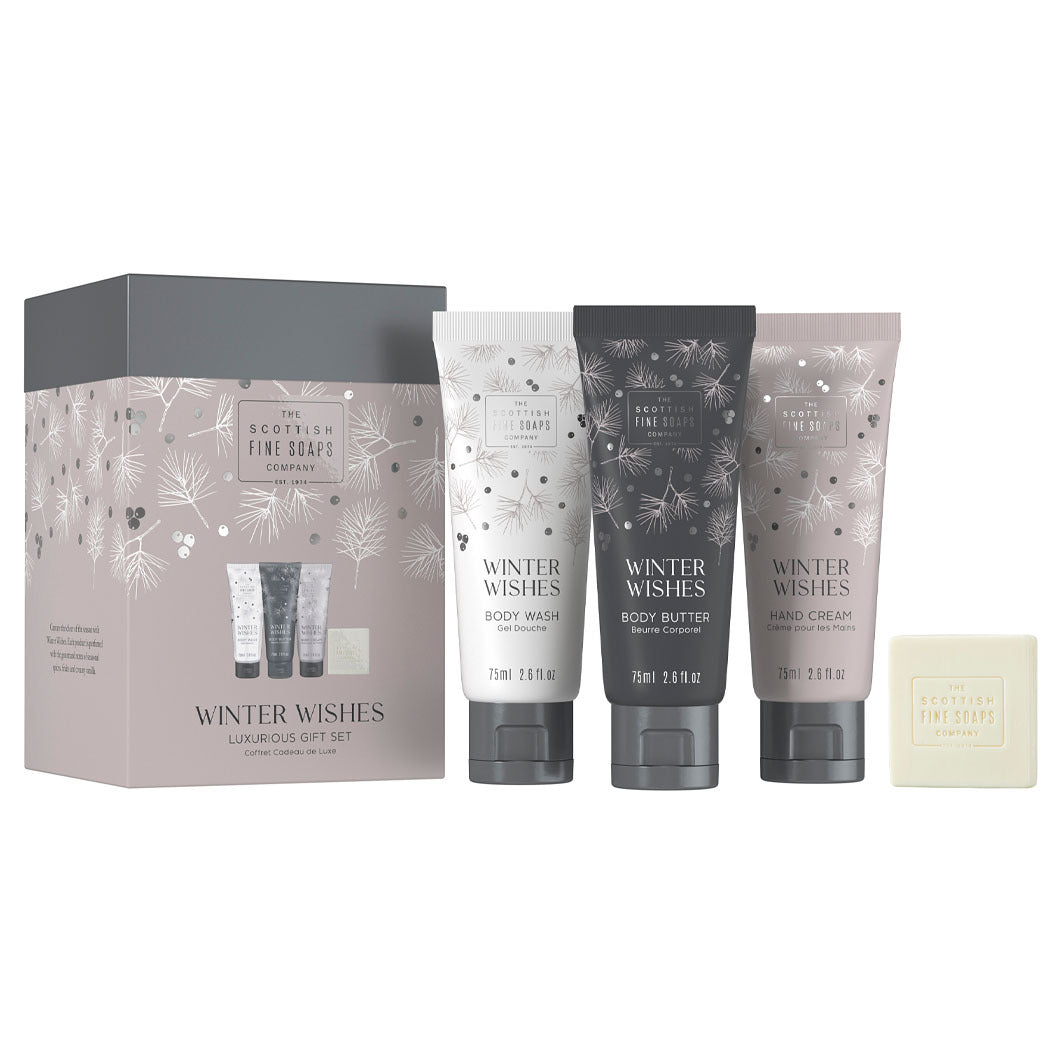 Winter Wishes Geschenkset (75 ml Body Butter + 75ml Duschgel + 75 ml Handcreme + 40g Seife ))