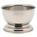 Rasierschale Metall silber mit Fuß