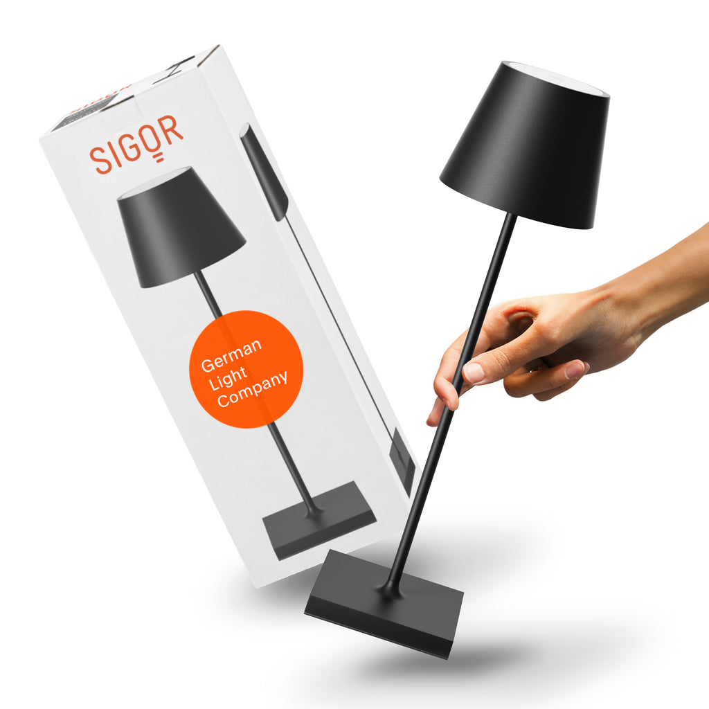 SIGOR Nuindie 3.0 LED Akku-Tischlampe, nachtschwarz nachtschwarz