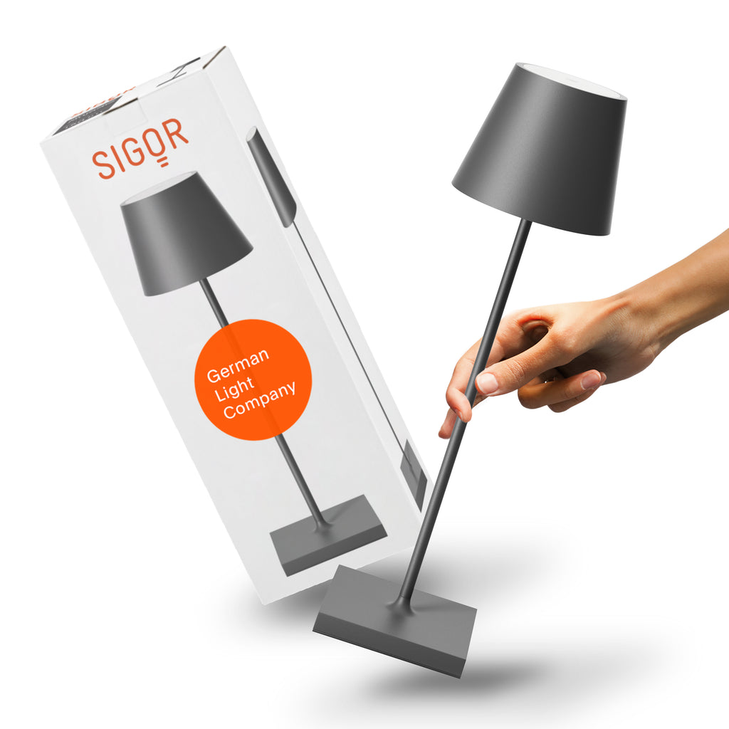 SIGOR Nuindie 3.0 LED Akku-Tischlampe, graphitgrau graphitgrau