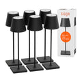 SIGOR Nuindie 3.0 LED Akku-Tischlampe, 6er-Set, nachtschwarz nachtschwarz
