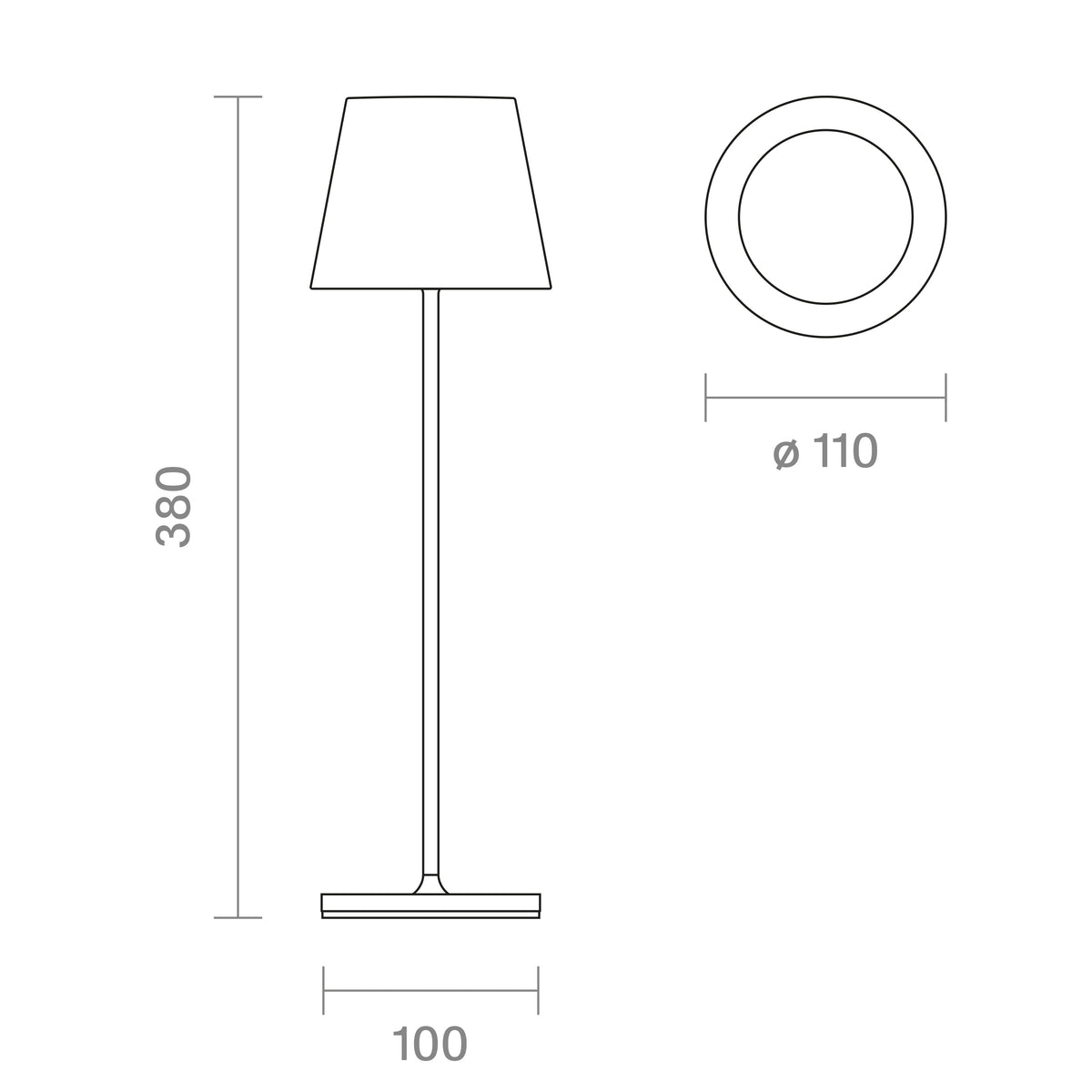 SIGOR Nuindie 3.0 LED Akku-Tischlampe, graphitgrau graphitgrau